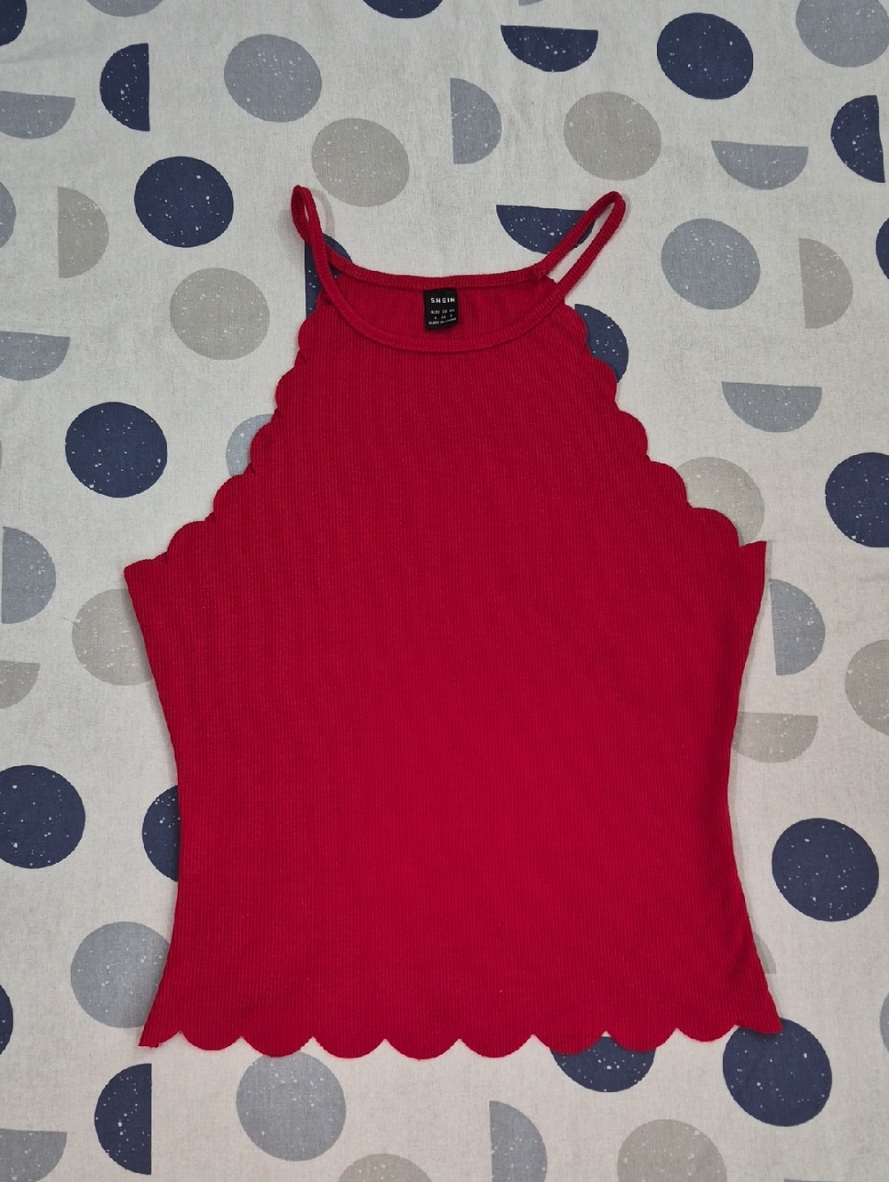SHEIN Red Halter Tank Top Size S